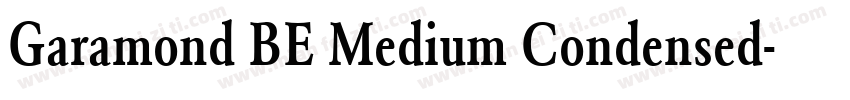 Garamond BE Medium Condensed字体转换